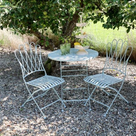 Kovový bistro set (1+2) – Nebeská modrá