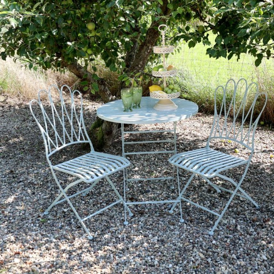 Kovový bistro set (1+2) – Nebeská modrá