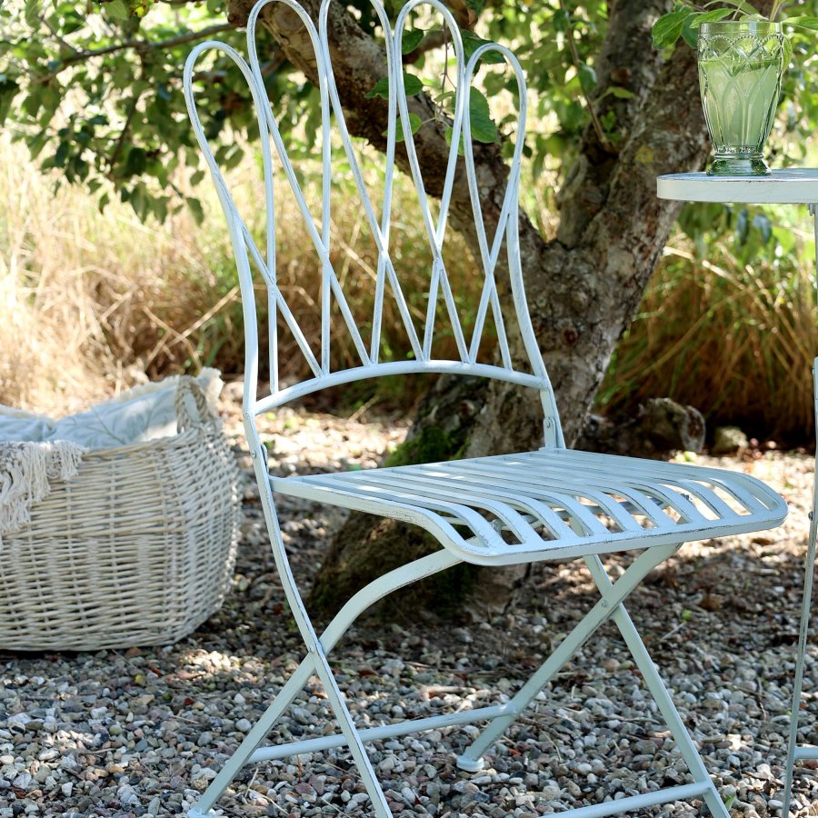 Kovový bistro set (1+2) – Nebeská modrá