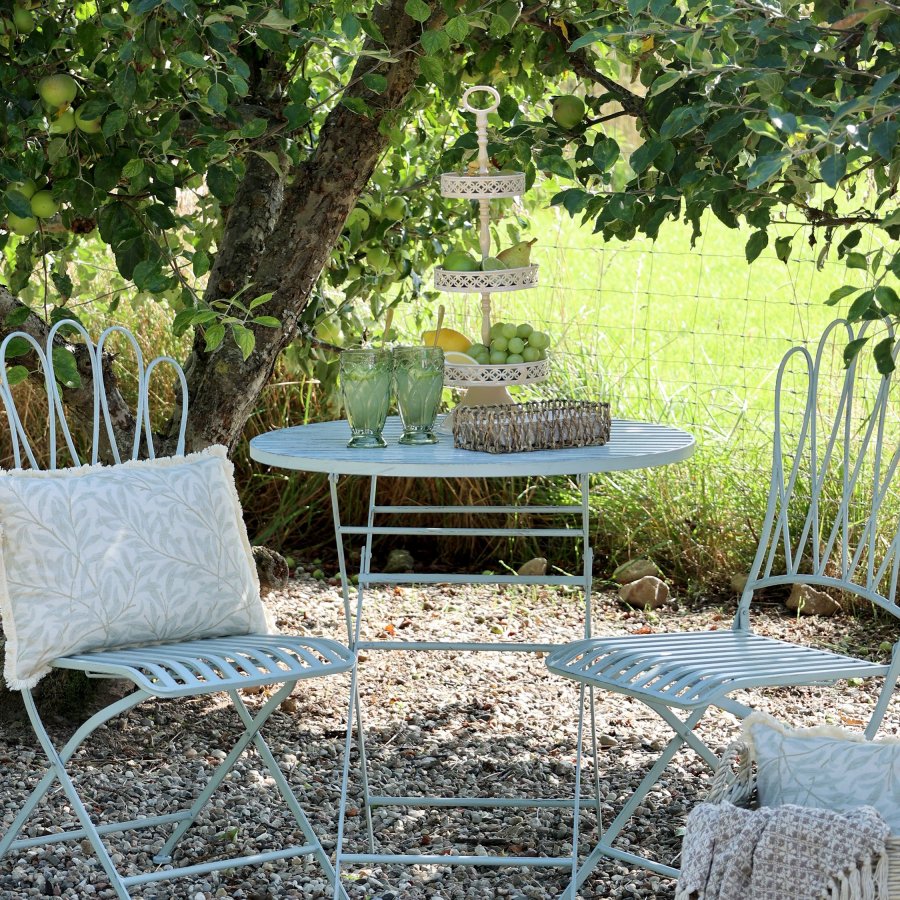 Kovový bistro set (1+2) – Nebeská modrá