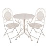 Biely kovový bistro set 1+2