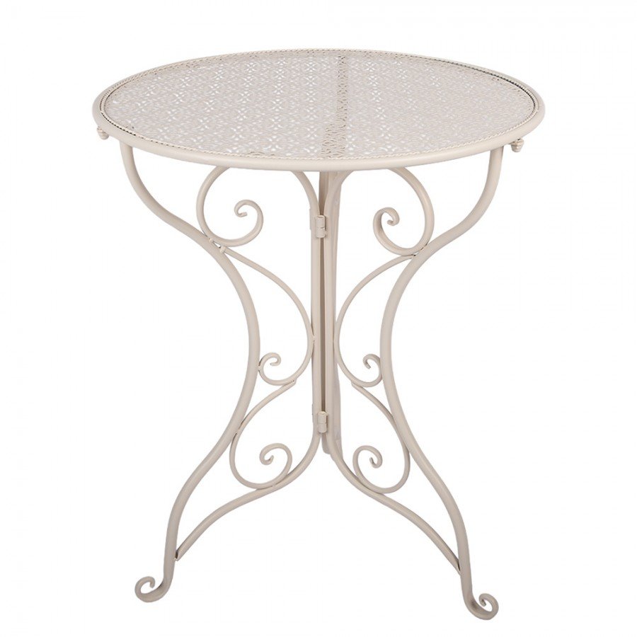 Biely kovový bistro set 1+2