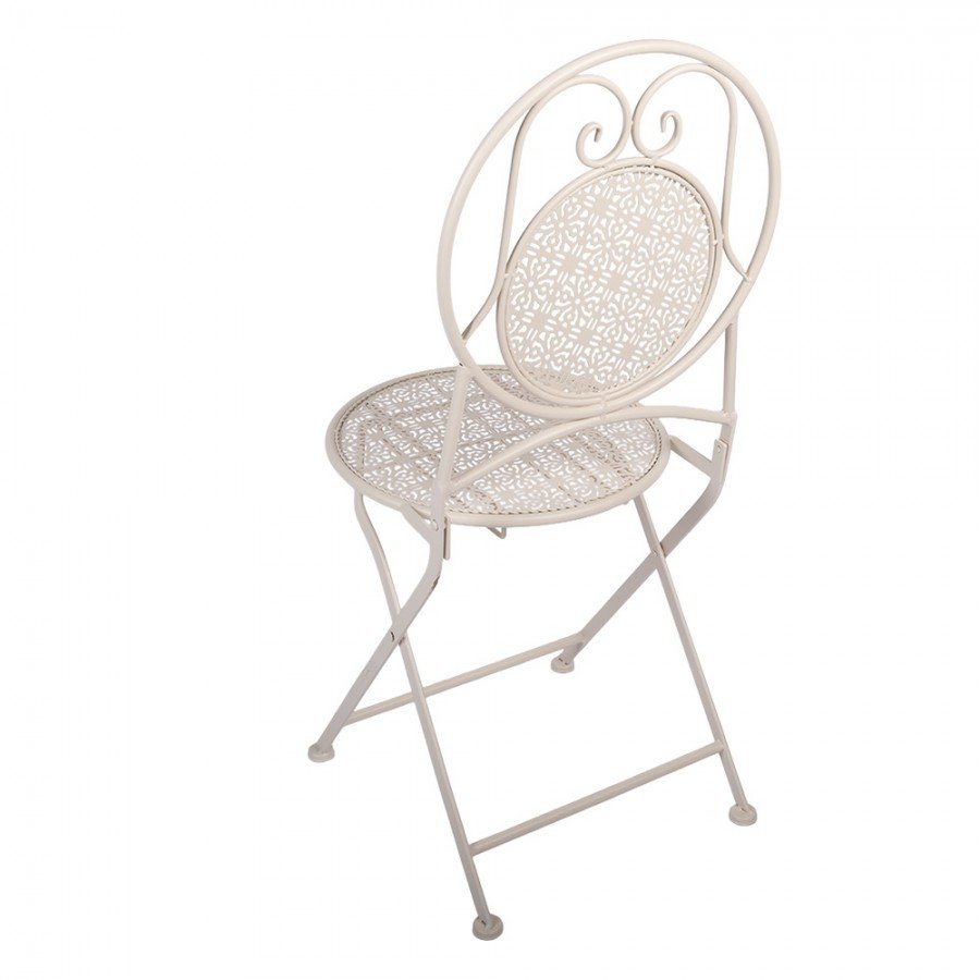 Biely kovový bistro set 1+2