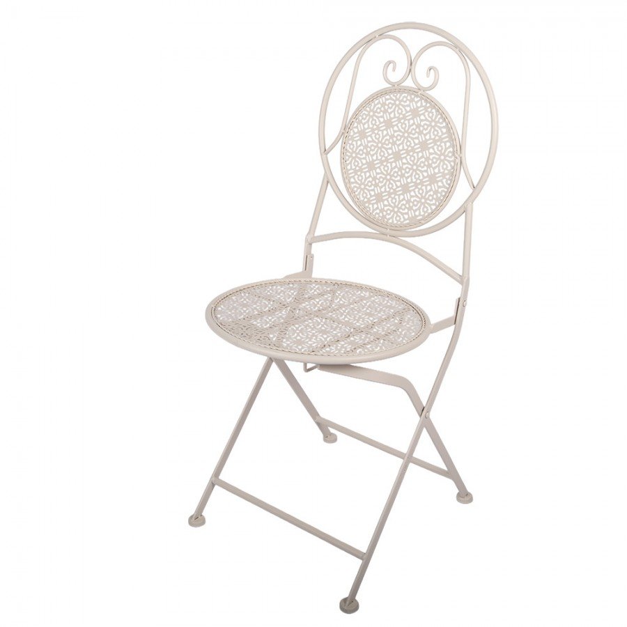 Biely kovový bistro set 1+2