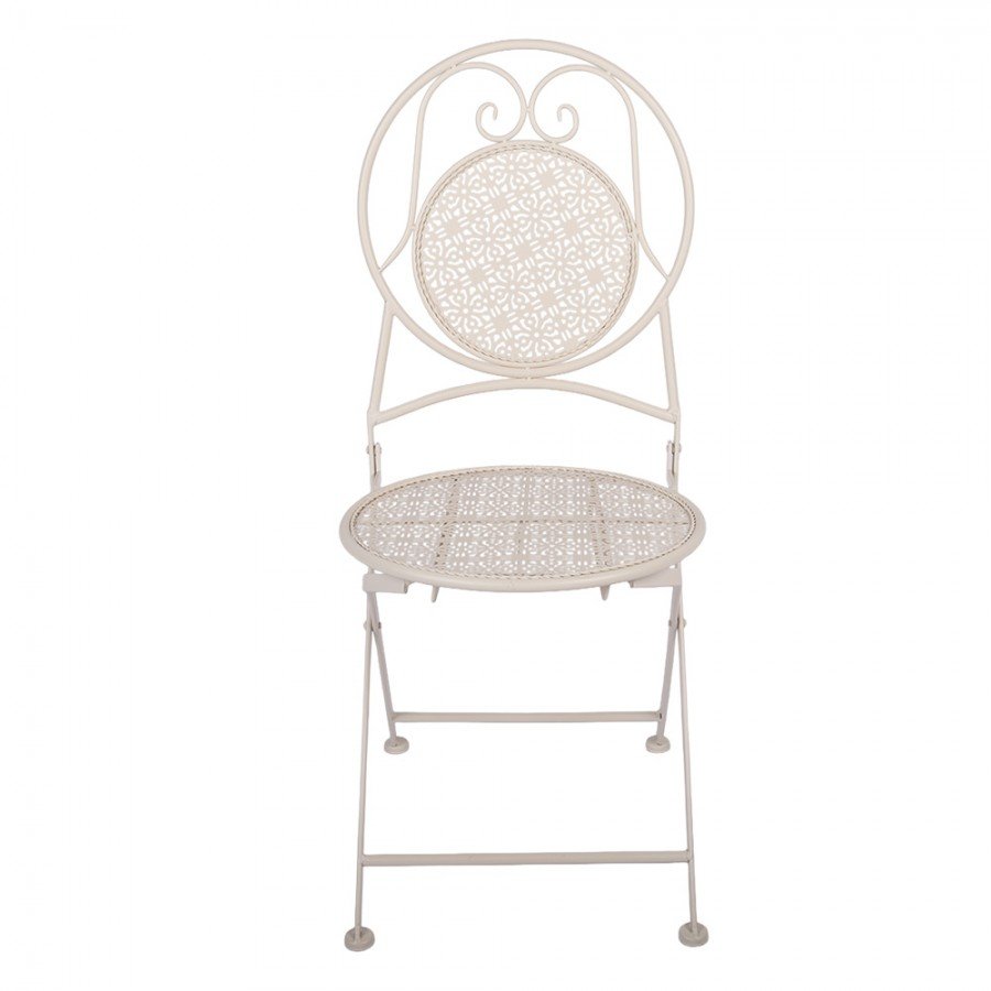 Biely kovový bistro set 1+2