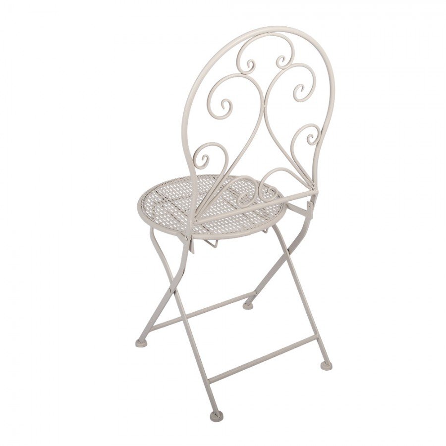 Biely kovový bistro set 1+2