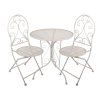 Biely kovový bistro set