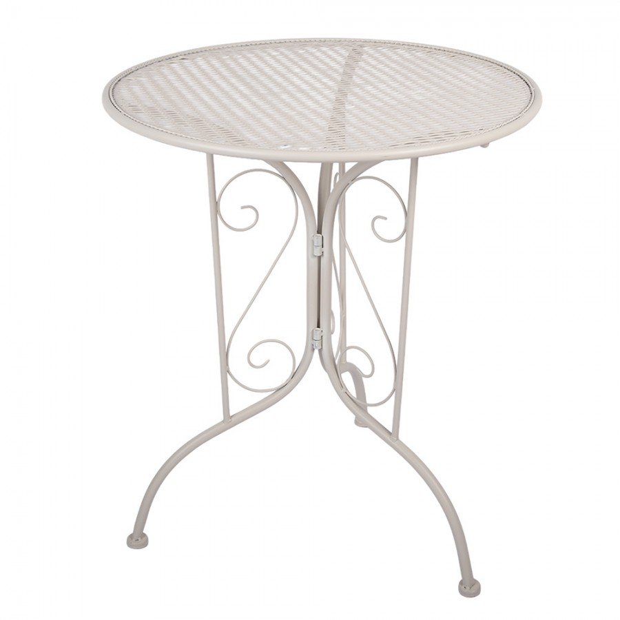Biely kovový bistro set