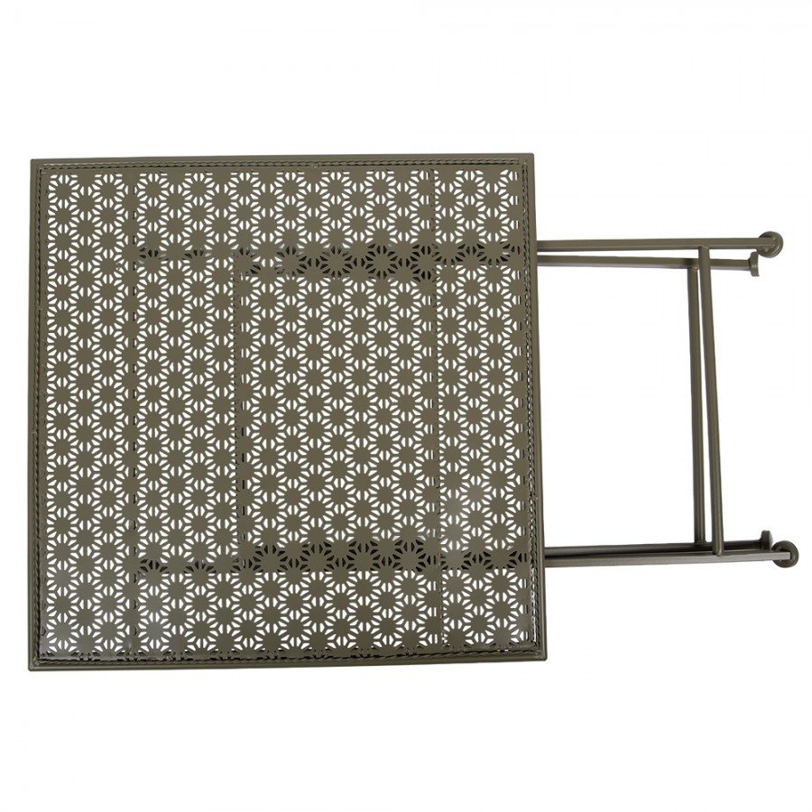 Kovový záhradný bistro set zelený 2+1