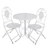 Kovový bistro set Biely