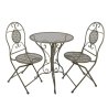 Kovový záhradný bistro set zelený