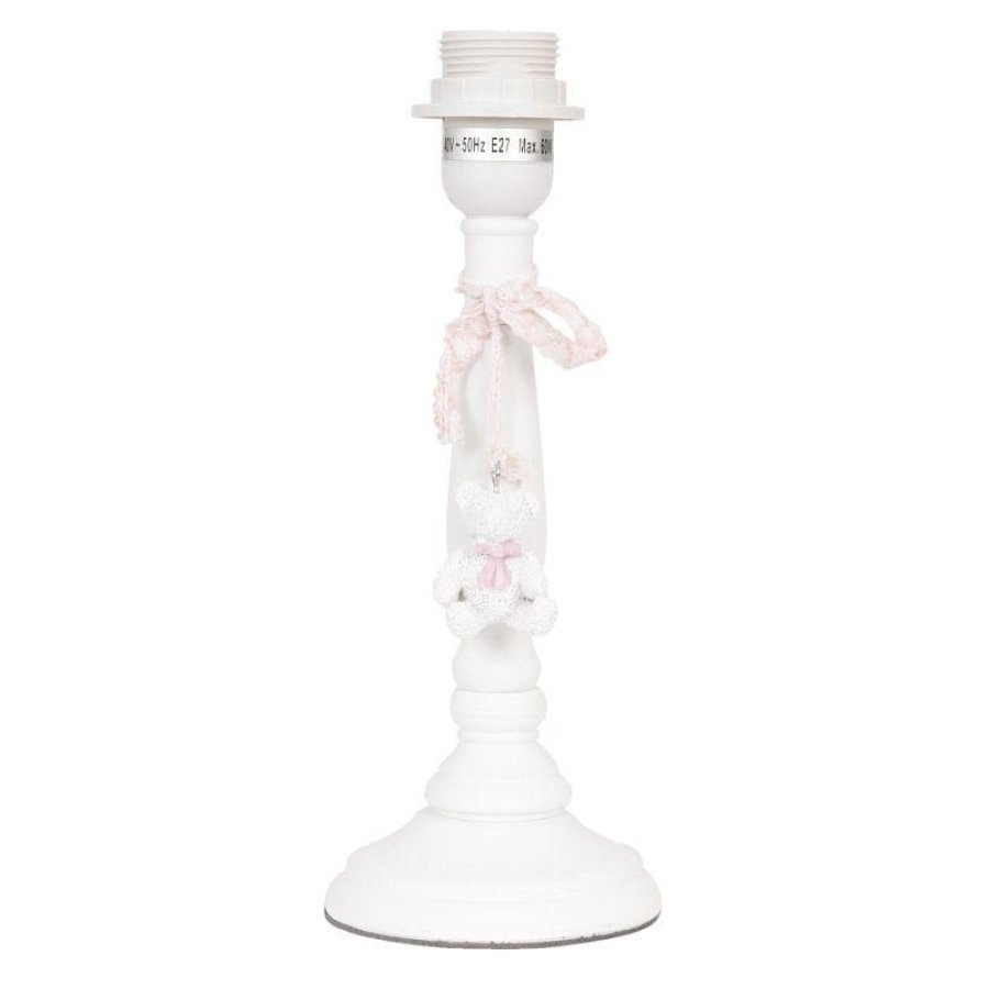 Biela noha ku stolnej lampe