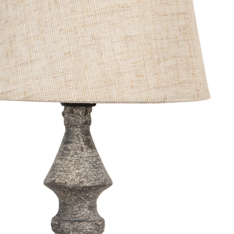 Stolová lampa sivá Ø 14 × 32 cm | Clayre & Eef