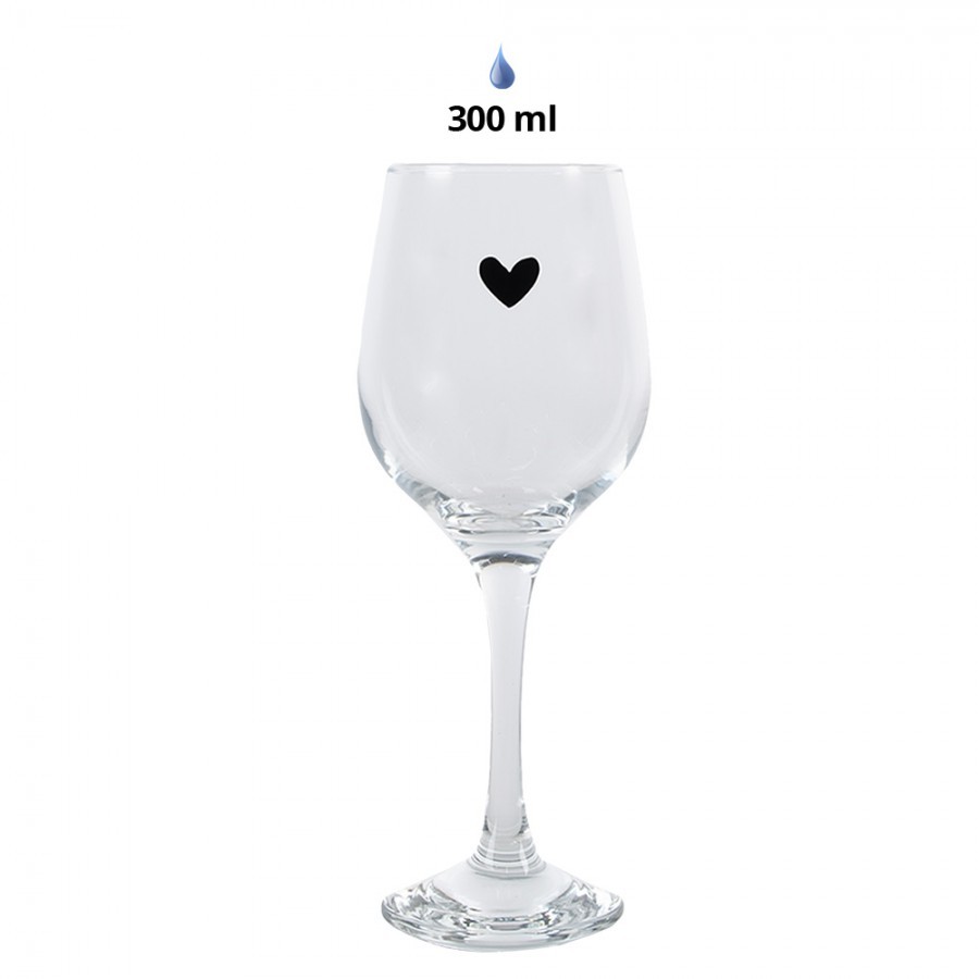 Pohár na víno LOVE HEART 300 ml | Clayre & Eef sada 6 kusov