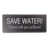 Plechová cedula SAVE WATER