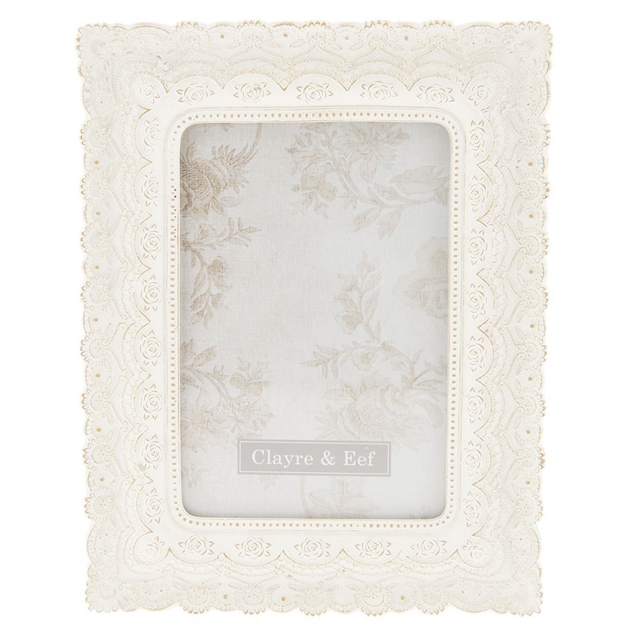 Biely fotorámik 10 × 15 cm | Clayre & Eef | PALAST