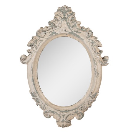 Béžové nástenné zrkadlo v brocante štýle