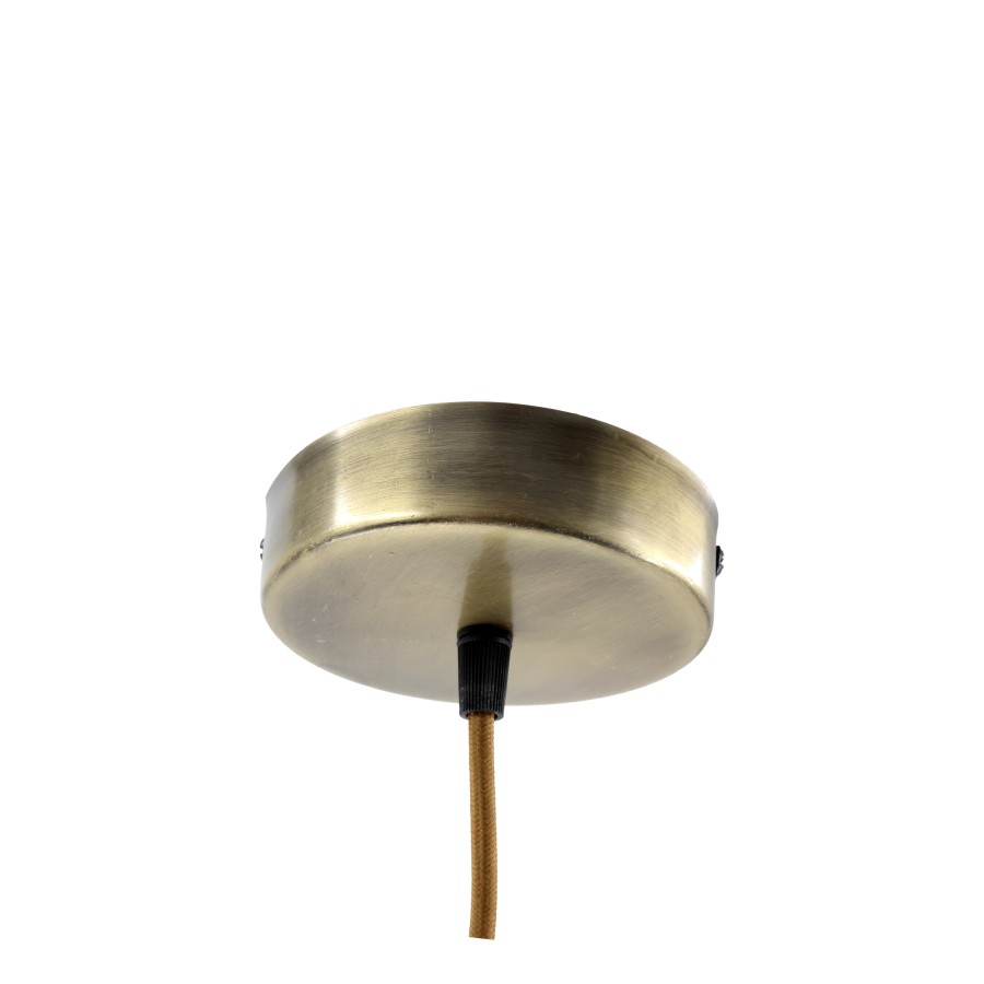 Olivová závesná lampa s mosadzným detailom