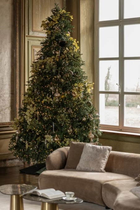 Extra veľký luxusný  vianočný strom s 4000 LED svetlami – tmavozelený