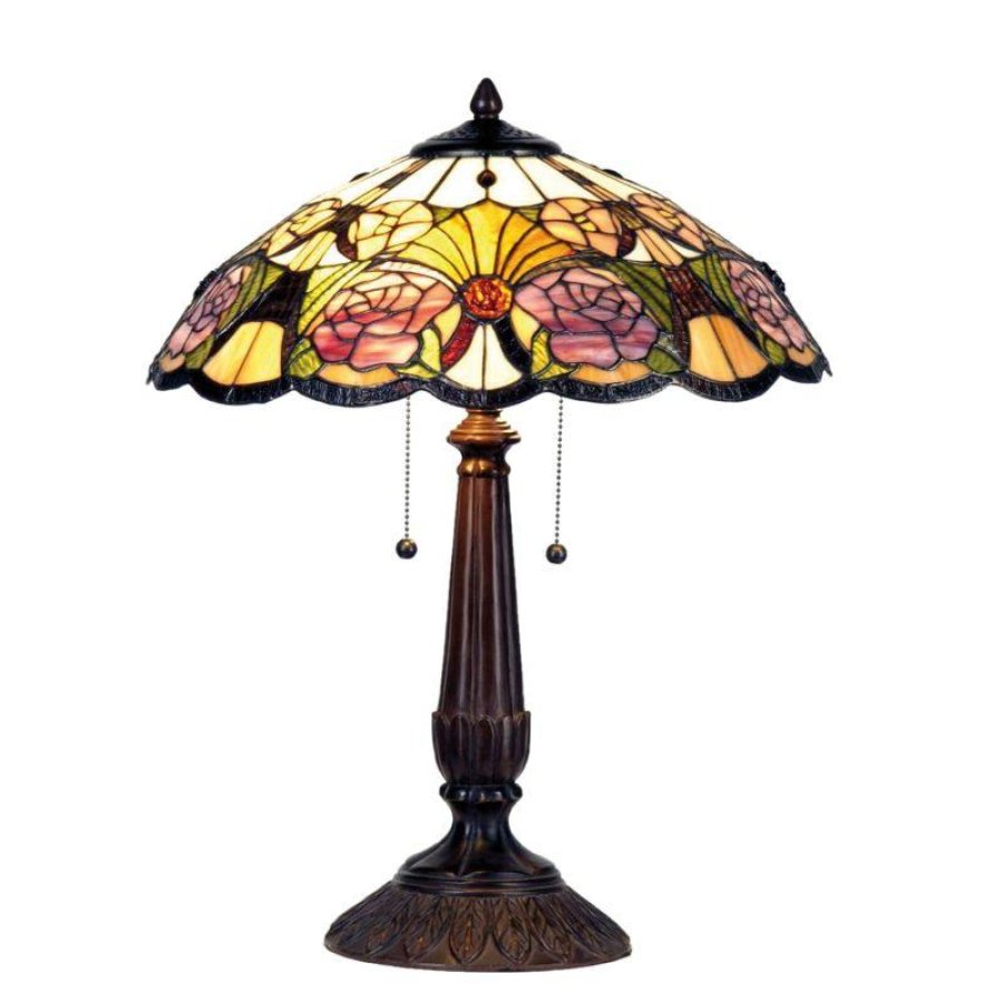 Stolná lampa Tiffany FLOWERS
