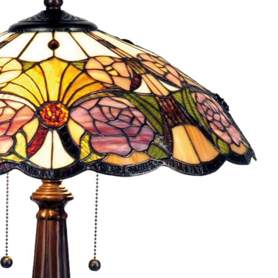 Stolná lampa Tiffany FLOWERS
