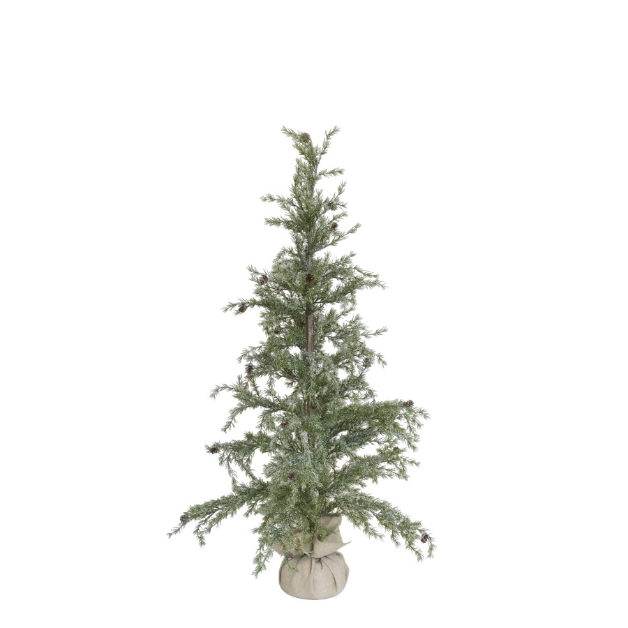 Vianočný stromček Fleur so šiškami a snehom 120 cm