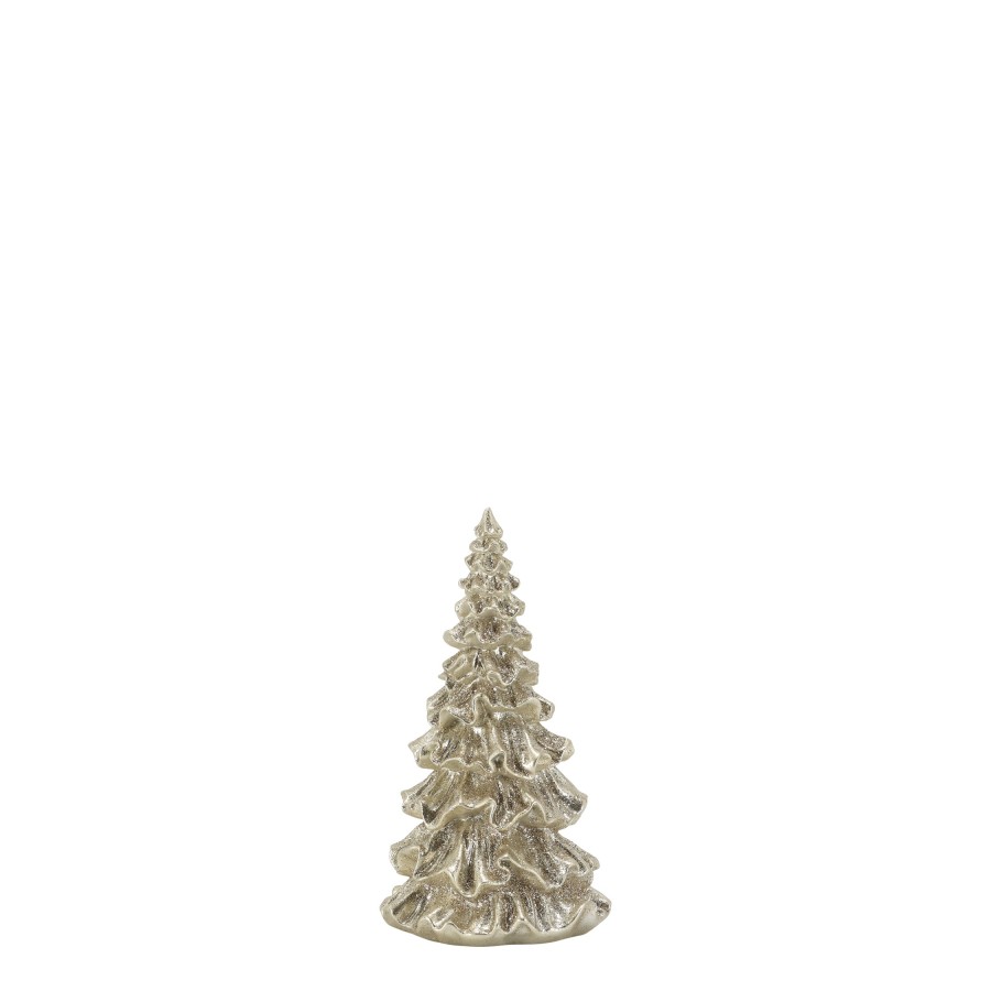 Vianočný stromček s glitrami Champagne 15 cm