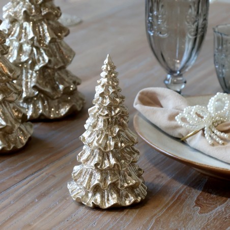 Vianočný stromček s glitrami Champagne 15 cm