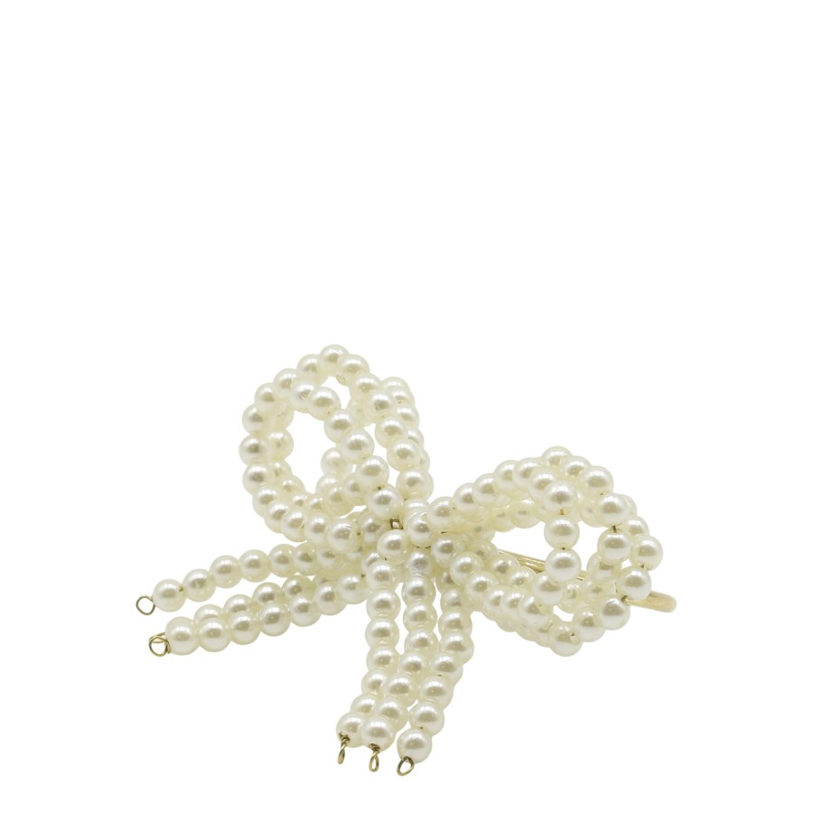 Obrúčka na servítku s perlami Champagne 7,5 cm