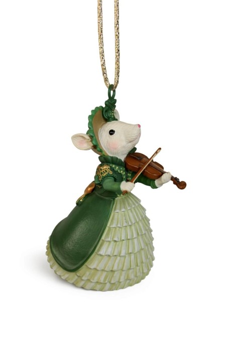 Myška muzikantka – vianočná ozdoba 9 cm
