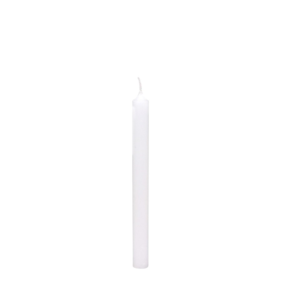Biela kónická sviečka 18 cm