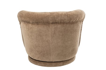 Otočné kreslo v sivohnedej farbe taupe