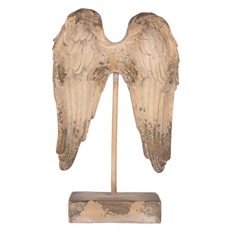 Keramické anjelské krídla na podstavci – béžová patina, 62 cm