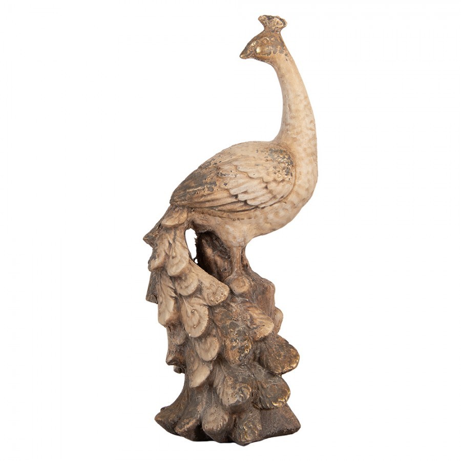 Dekoratívny páv béžový 47 cm | Clayre & Eef – PALAST