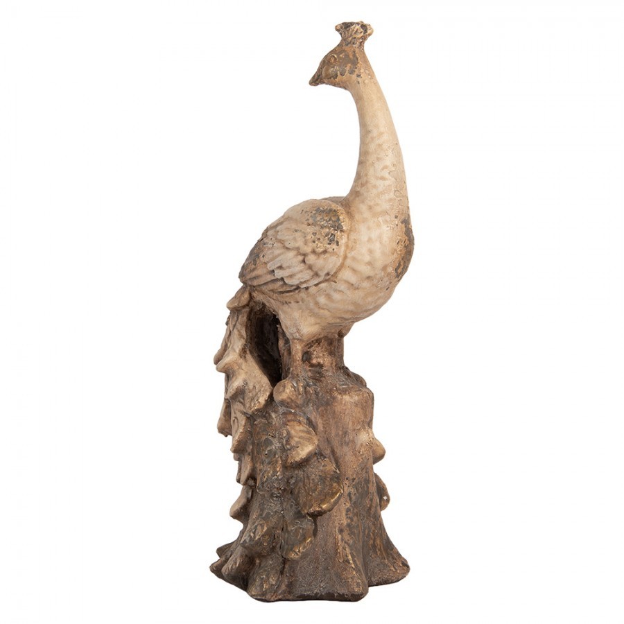 Dekoratívny páv béžový 47 cm | Clayre & Eef – PALAST