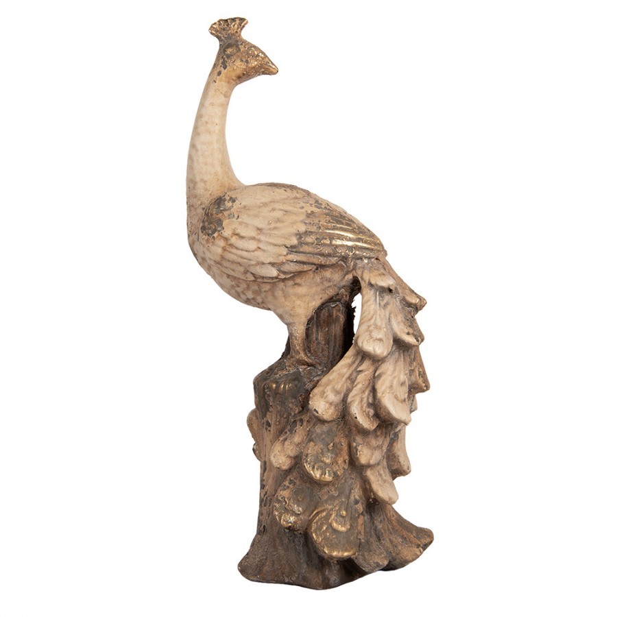 Dekoratívny páv béžový 47 cm | Clayre & Eef – PALAST
