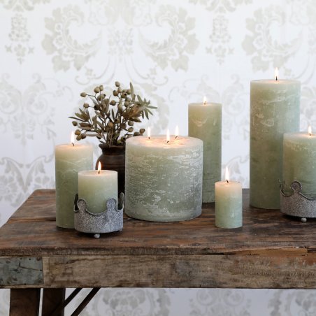 Rustikálna sviečka Macon - zelená (90 h.)