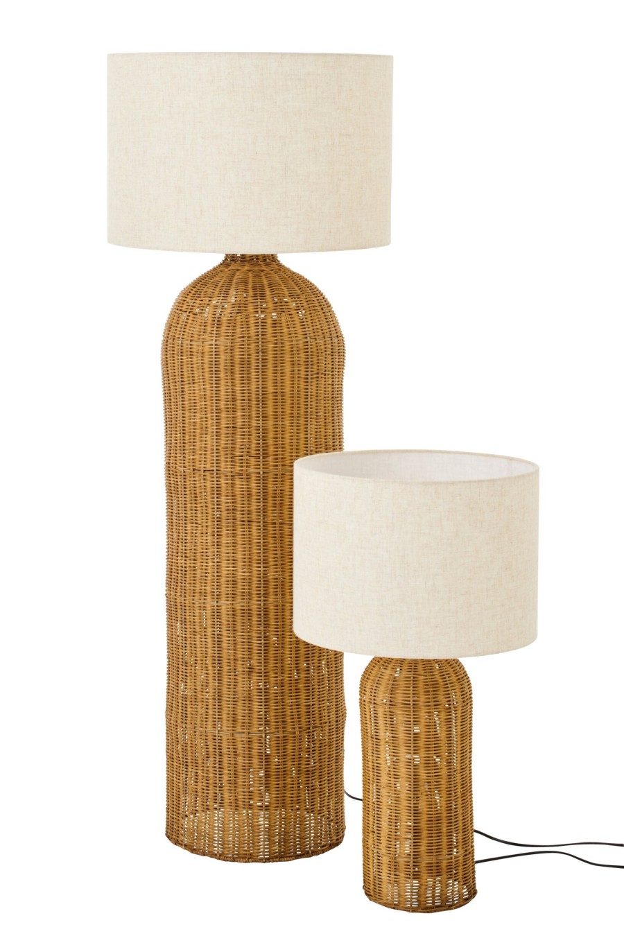 Stojacia lampa Cylinder prírodná ecru L
