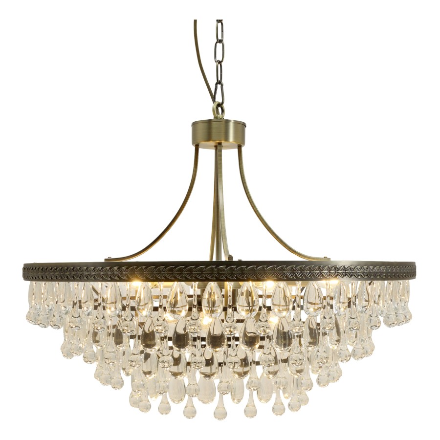 Luster Versailles so sklenenými kvapkami