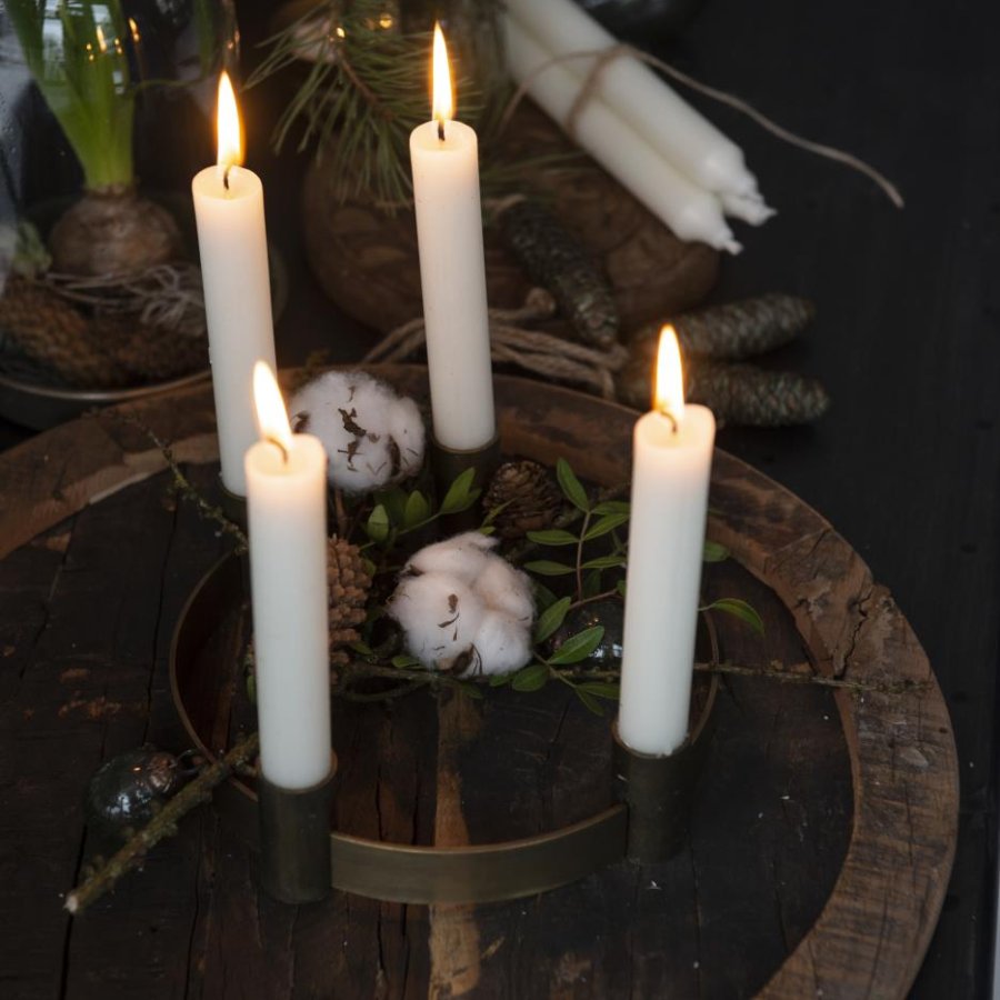 Rustikálna sviečka slonovinová/ivory rustic