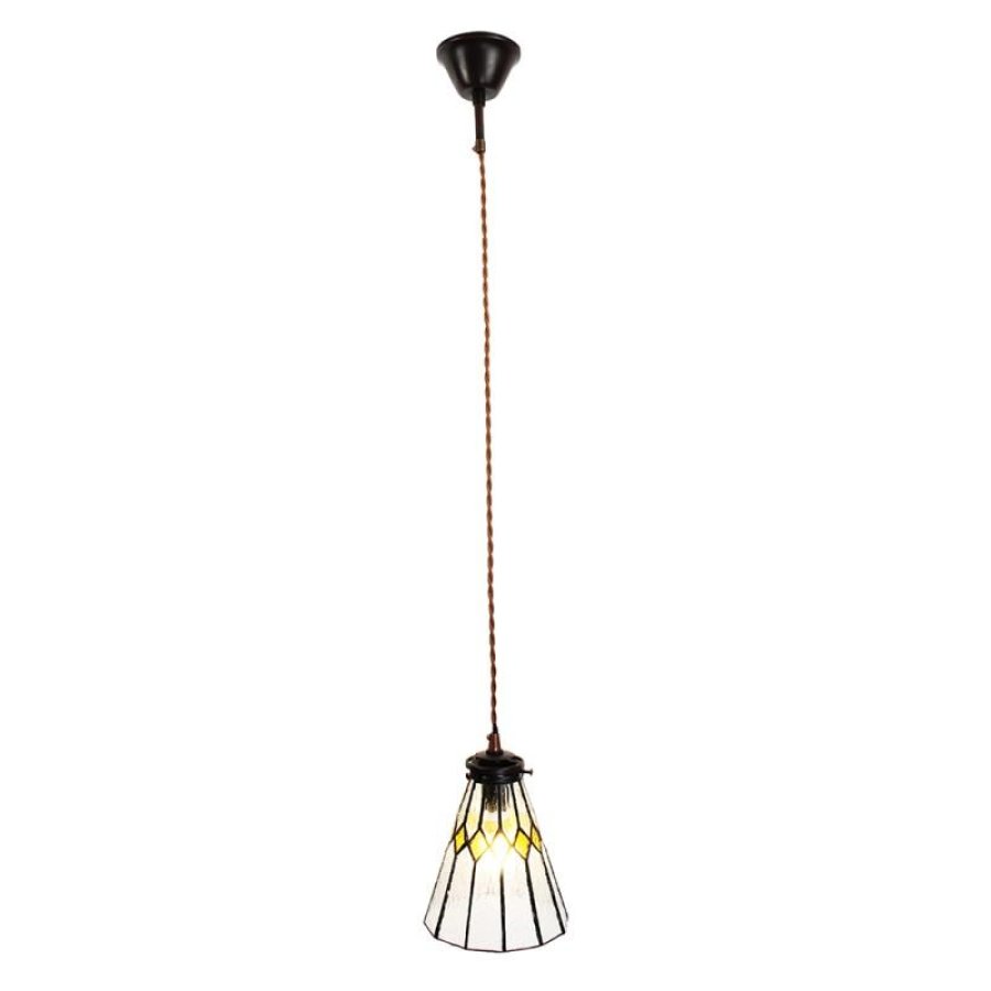 Závesná lampa Tiffany white