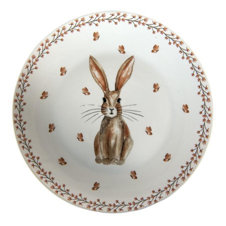 Porcelánový dezertný tanier RUSTIC EASTER BUNNY/4kusy
