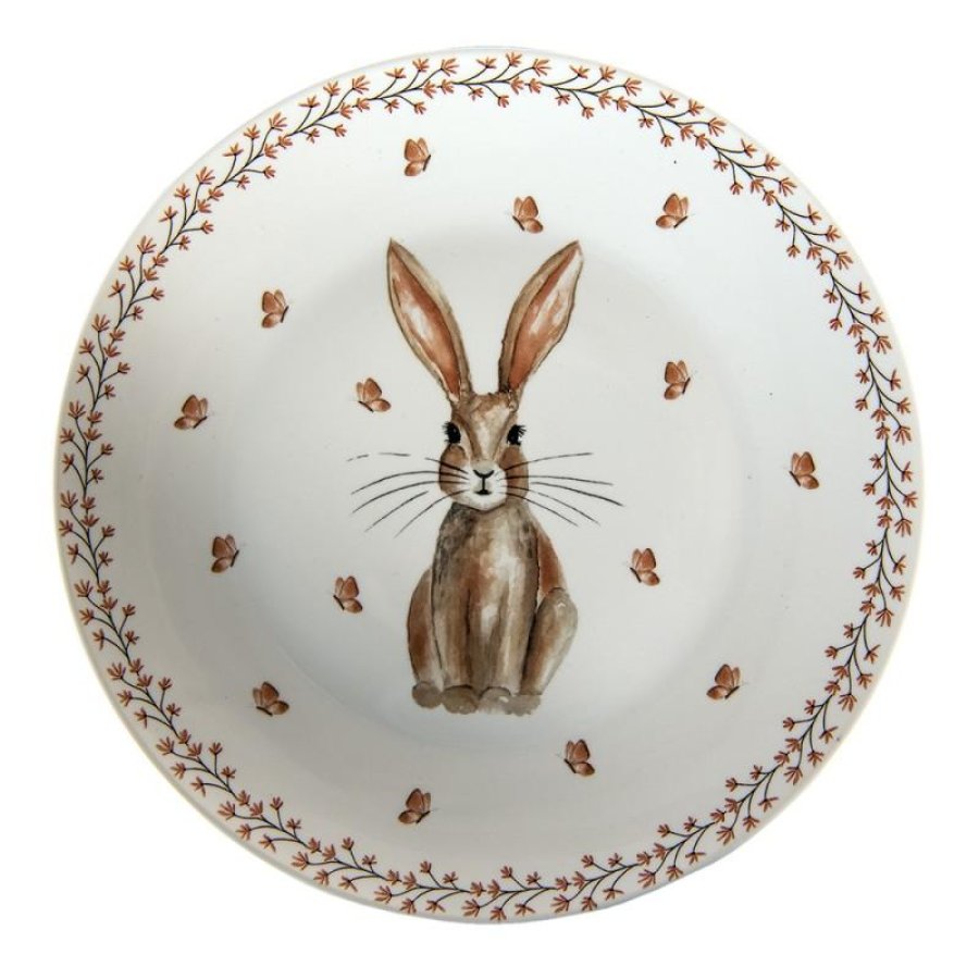 Porcelánový dezertný tanier RUSTIC EASTER BUNNY/4kusy