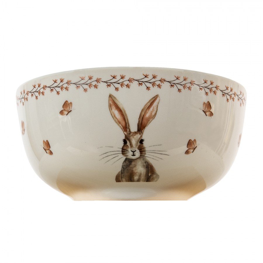 Porcelánový dezertný tanier RUSTIC EASTER BUNNY/4kusy