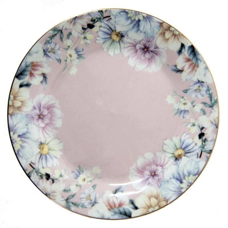 Porcelánový dezertný tanier  FLOWERS