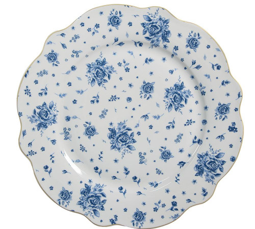 Porcelánový obedový tanier BLUE ROSE BLOOMING 